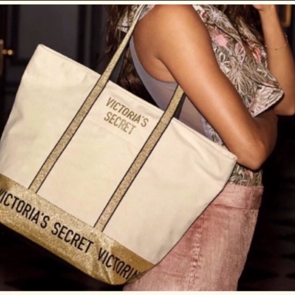 Glittery Victoria Secret zipper bag